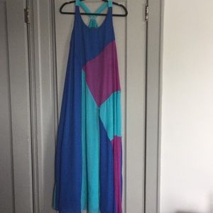 Beautiful color block maxi dress